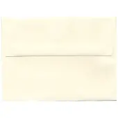 JAM Paper® Booklet Invitation Envelopes, A6, Gummed Seal, Strathmore, Natural White Wove, Pack Of 25