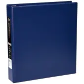Office Depot® Heavy-Duty 3-Ring Binder, 1 1/2"" D-Rings, 49% Recycled, Navy