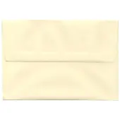 JAM Paper® Booklet Invitation Envelopes, A8, Gummed Seal, Strathmore Ivory, Pack Of 25