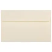 JAM Paper® Booklet Invitation Envelopes, A10, Gummed Seal, Strathmore Ivory, Pack Of 25