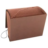 Smead® TUFF® Expanding File With Flap & Elastic Cord, 21 Pockets, A-Z, 12"" x 10"" Letter Size, 30% Recycled, Brown