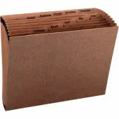 Smead® TUFF® Expanding File, 12 Pockets, Monthly, 12"" x 10"" Letter Size, 30% Recycled, Brown
