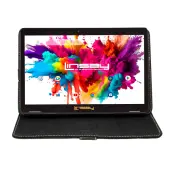 LINSAY® 10.1"" Octa Core 4GB Ram 256GB Storage Android 15 Tablet with Black Leather Case