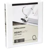 Office Depot® Brand Heavy-Duty View 3-Ring Binder, 1"" D-Rings, 49% Recycled, White