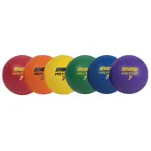 Champion Sports Rhino Poly Playground Ball Set, 7"", Assorted Colors, Set Of 6 Balls