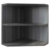 Mayline Medina Corner Support for Hutches - 2 Shelve(s) - Finish: Gray Steel Laminate - Abrasion Resistant, Stain Resistant, Water Resistant - MNPOLGS