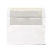 JAM Paper® Foil-Lined Invitation Envelopes, A9, Gummed Seal, Ivory/White, Pack Of 25
