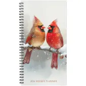 2026 Willow Creek Press Weekly/Monthly Spiral Pocket Planner, 3-1/2"" x 6-1/2"", Cardinals (Trilingual), January To December, 57490