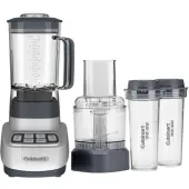 Cuisinart VELOCITY Ultra Trio 1 HP Blender/Food Processor with Travel Cups - 1.75 quart (Capacity) - 650 W Motor - Clear, Gray
