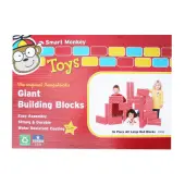 Smart Monkey ImagiBRICKS™ Giant 16-Piece Building Block Set, Red