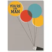 Viabella His Birthday Greeting Card, You're The Man, 5"" x 7"", Multicolor