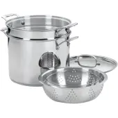 Cuisinart™ Chef's Classic 4-Piece 12-Quart Pasta/Steamer Set, Silver