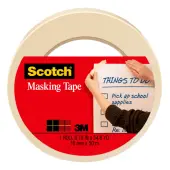 Scotch® Masking Tape, 3/4"" x 60 Yd., Natural