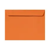 LUX Booklet 9"" x 12"" Envelopes, Gummed Seal, Mandarin Orange, Pack Of 250
