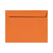 LUX Booklet 9"" x 12"" Envelopes, Gummed Seal, Mandarin Orange, Pack Of 250
