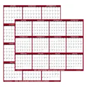 2025-2026 SwiftGlimpse Academic Erasable Monthly Wall Calendar, 18"" x 24"", White/Maroon, July 2025 To June 2026