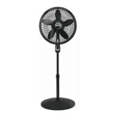 Lasko® Cyclone® 18"" 3-Speed Pedestal Fan with Remote Control, 53.5""H x 20.5""W x 20.5""D, Black