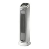 Lasko® 5775 1500 Watts Electric Ceramic Oscillating Tower Heater, 2 Heat Settings, 22.75""H x 7.12""W x 7.5""D, Gray