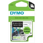 Dymo D1 High-Performance Flexible Nylon Fabric Tape For DYMO LabelManager Label Makers, 1/2"" x 12’, Black Print on White