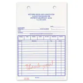 Custom Carbonless Business Forms, Pre-Formatted, Register Forms, ""Thank You"" in Red, 4"" x 6 1/2"", 3-Part, Box Of 250