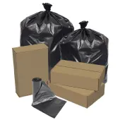 Pitt Plastics Repro Can Liners, 0.9-mil, 16 Gallons, Black, Case Of 500