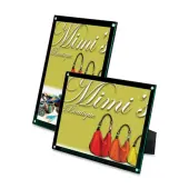 Deflecto 4-in-1 Sign Holder - Support 4"" x 6"" Media - Vertical, Horizontal - Clear, Black, Green Tint