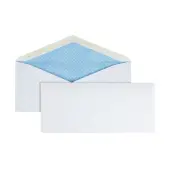 Office Depot® Brand #10 Security Envelopes, 4-1/8"" x 9-1/2"", Gummed Seal, White, Box Of 50