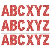 Eureka 7"" Deco Letters, Red Bandana, 129 Letters Per Pack, Set Of 3 Packs