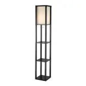 Adesso® Titan Tall Shelf Floor Lamp, 72"" H, Black