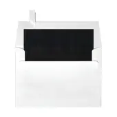 LUX Square Envelopes, 6 1/2"" x 6 1/2"", Self-Adhesive, Black/White, Pack Of 250