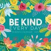 2025 Willow Creek Press Inspirational Monthly Wall Calendar, 12"" x 12"", Be Kind, January To December, 41611