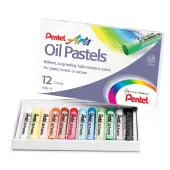 Pentel Arts® Oil Pastels, Assorted Colors, Pack Of 12