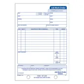 Adams® Carbonless Job Work Order Book, 5 9/16"" x 8 7/16"", 3-Part, White/Canary/White Tag