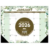 2026 Willow Creek Press Desk Pad Calendar, 22"" x 17"", Eucalyptus, January To December, 57223