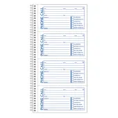 Adams® Spiral Bound Phone Message Book, 11"" x 5 1/2"", Book Of 400 Messages