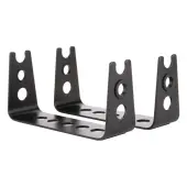 Allsop® Metal Art Monitor Stand Risers, 4""H x 8 1/4""W x 2 1/2""D, Pearl Black, Pack Of 2