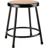 National Public Seating Hardboard Stool, Black/Masonite Wood