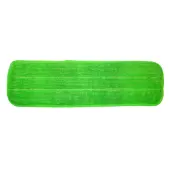 Hospeco MicroWorks® Wet Flat Microfiber Mops, Green, Pack Of 12 Mops