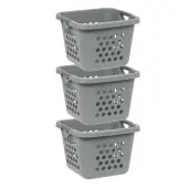Iris Hamper, 32 Qt, Gray, Pack Of 3 Hampers
