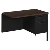HON® Metro Classic 42""W Right Desk Return, Mocha/Black