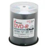 SKILCRAFT® DVD-R Discs, Pack Of 100 (AbilityOne 7045-01-614-7492)
