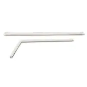 Medline Flexible Drinking Straws, 7 3/4"", White, 400 Straws Per Box, Pack Of 4 Boxes