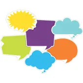 Barker Creek Double-Sided Accents, 5-1/2"" x 5-1/2"", Happy Talk, Set Of 36 Accents