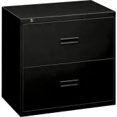 HON® 36""W x 18""D Lateral 2-Drawer File Cabinet, Black