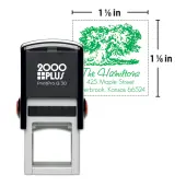Custom 2000Plus® PrintPro™ Self-Inking Stamp, Q30P/Square, 1-1/8"" x 1-1/8""