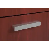 HON Contemporary Pull Set of 2, 4.75""W x 0.75""D x 0.69""H, Metal, Silver, 2 / Pack