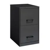 Realspace 18""D 2-Drawer Vertical Letter-Size File Cabinet, Charcoal