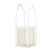 South Shore Ohana House-Shaped Wood Storage Unit, 58-1/4""H x 20-1/2""W x 21-1/4""D, White/Natural