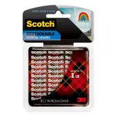 Scotch® Restickable Mounting Squares , 1 in x 1 in (2.54 cm x 2.54 cm) 18/pk