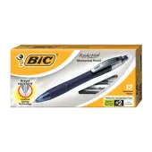 BIC® Reaction™ Mechanical Pencils, 0.7 mm, Blue Barrel, Pack Of 12